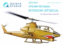 Quinta Studio 1/72 AH-1G Cobra 3D Interior decal #72030 (Special Hobby/Revell)